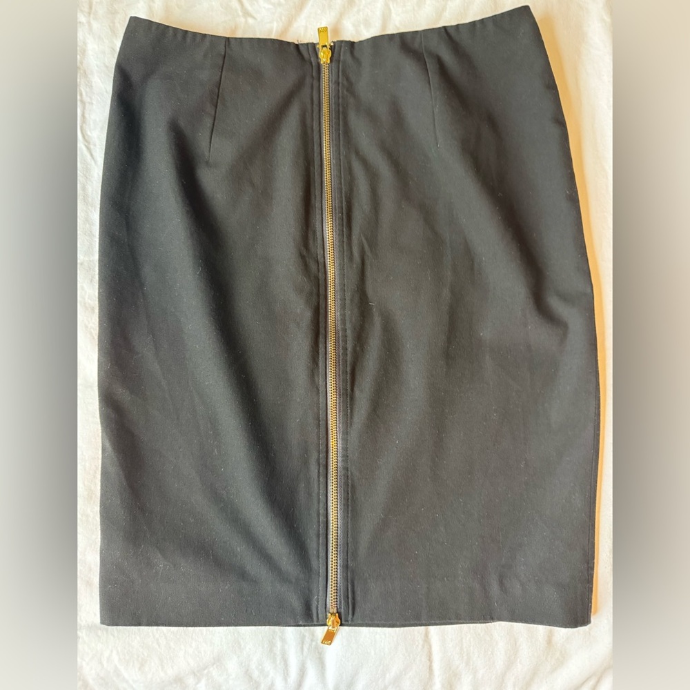 MICHAEL Michael Kors Black Skirt with Gold Zipper